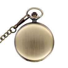 Load image into Gallery viewer, Fashion Silver/Bronze/Black/Gold Pocket Watch Smooth Quartz Pocket Watches Jewelry Alloy Chain Pendant Necklace Man Women Gift