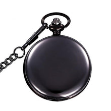 Load image into Gallery viewer, Fashion Silver/Bronze/Black/Gold Pocket Watch Smooth Quartz Pocket Watches Jewelry Alloy Chain Pendant Necklace Man Women Gift
