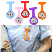 Load image into Gallery viewer, Hot Sell Pocket Watches Silicone Nurse Watch Brooch Tunic Fob Watch With Free Battery Doctor Medical reloj de bolsillo QG