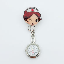Load image into Gallery viewer, 2020 NEW beautiful flower 3D cartoon animal girls ladies women nurse watches unisex doctor medical FOB pocket hang clip watches