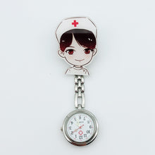 Load image into Gallery viewer, 2020 NEW beautiful flower 3D cartoon animal girls ladies women nurse watches unisex doctor medical FOB pocket hang clip watches