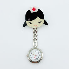 Load image into Gallery viewer, 2020 NEW beautiful flower 3D cartoon animal girls ladies women nurse watches unisex doctor medical FOB pocket hang clip watches